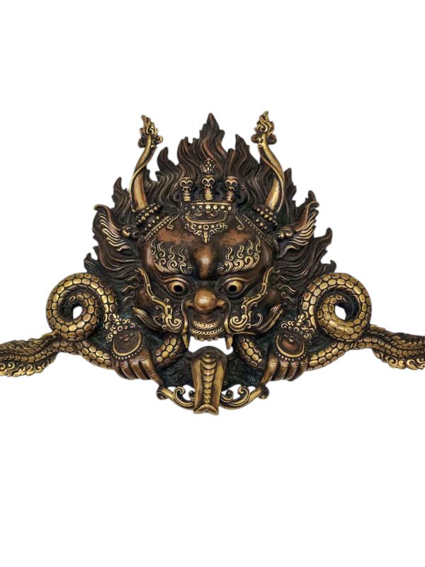 Cheppu – Handmade Ritual Metal Mask, Antique Finishing