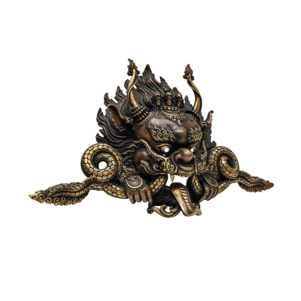 Cheppu – Handmade Ritual Metal Mask, Antique Finishing