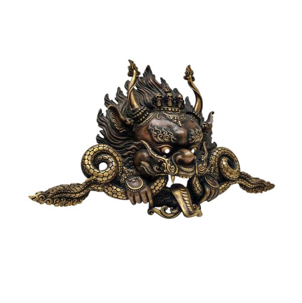 Cheppu – Handmade Ritual Metal Mask, Antique Finishing