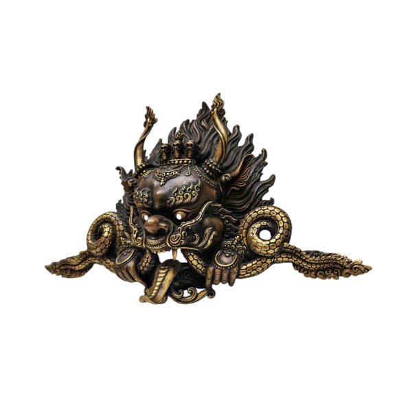 Cheppu – Handmade Ritual Metal Mask, Antique Finishing
