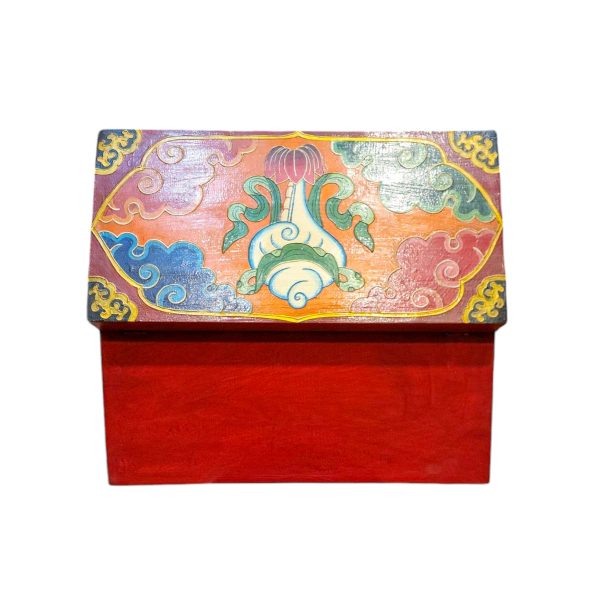 Buddhist Wooden Box with Dragon – Tibetan Style with Traditional Colors