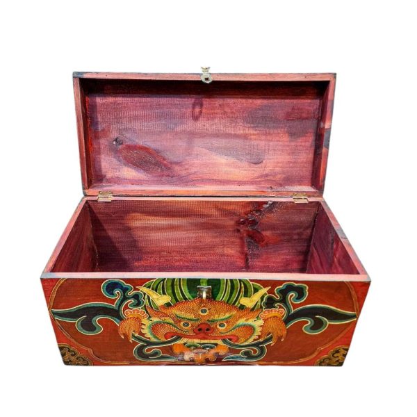 Buddhist Wooden Box with Cheppu – Tibetan Style with Traditional Colors