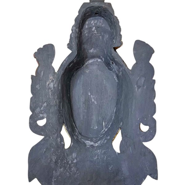 Buddhist Wooden Tribal Mask with Shiva – Tibetan Style with Traditional Colors