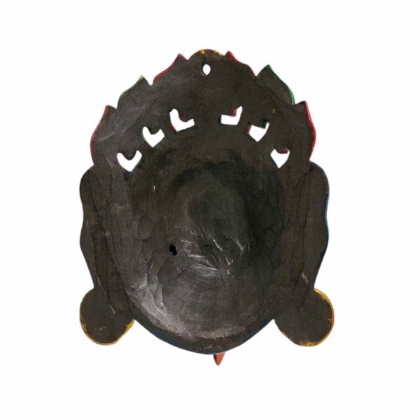 Buddhist Wooden Mask with Garuda – Tibetan Style with Traditional Colors