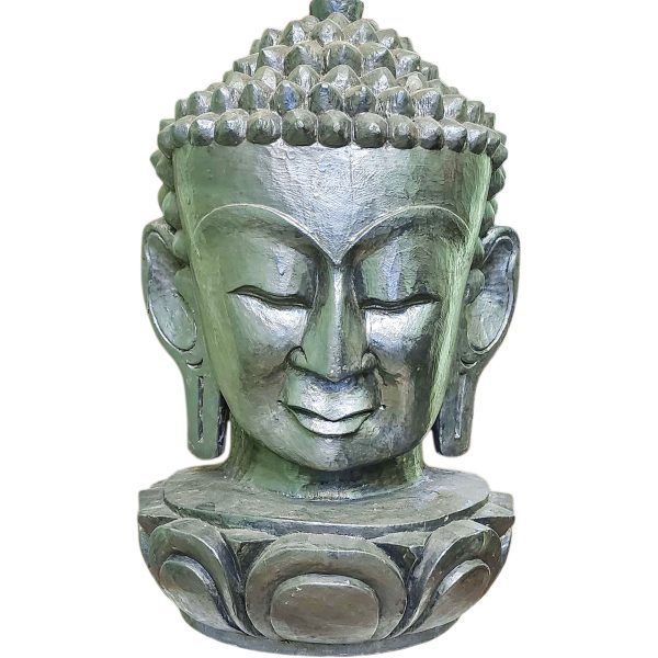 Buddha Head – Handmade Wooden Mask Wall Hanging