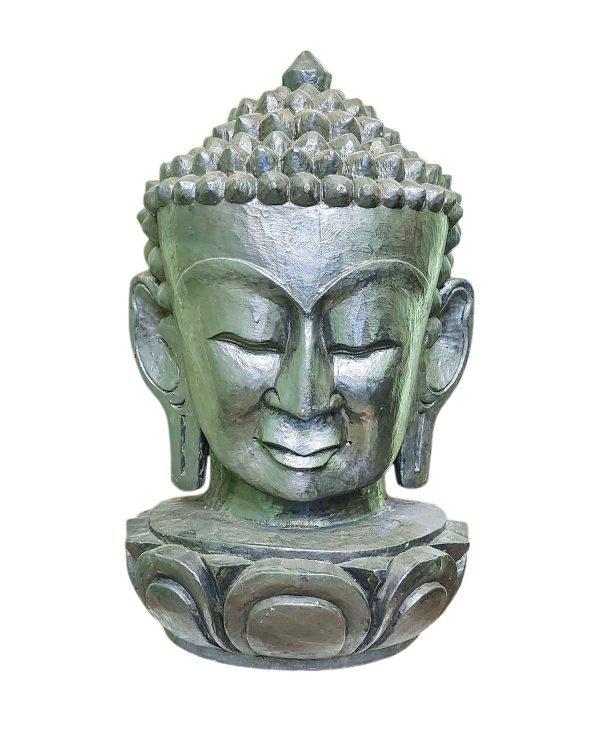 Buddha Head – Handmade Wooden Mask Wall Hanging