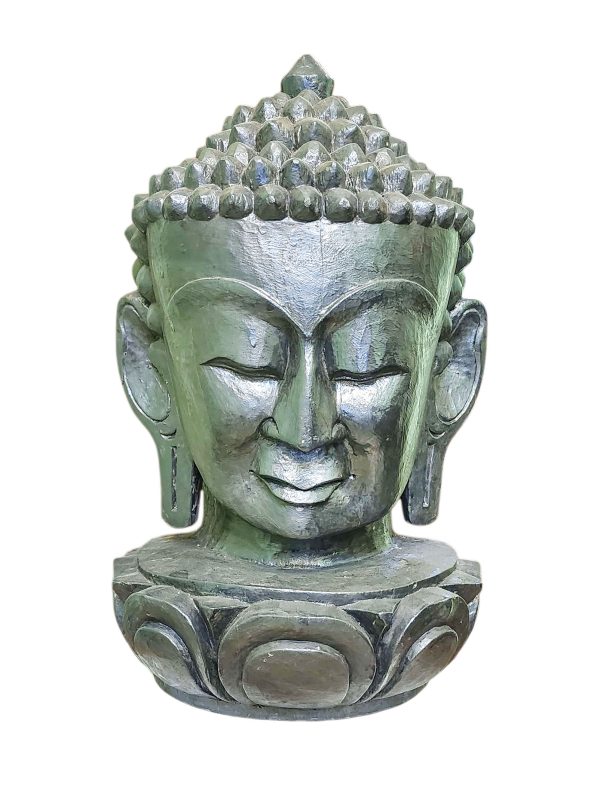 Buddha Head – Handmade Wooden Mask Wall Hanging
