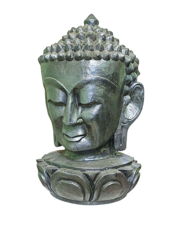 Buddha Head – Handmade Wooden Mask Wall Hanging