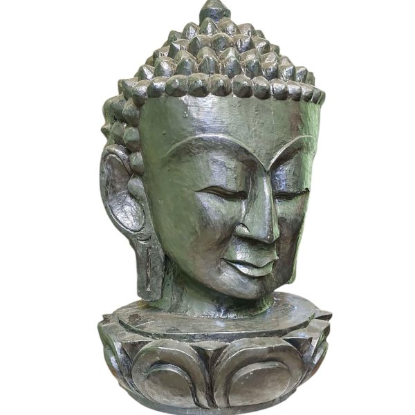 Buddha Head – Handmade Wooden Mask Wall Hanging