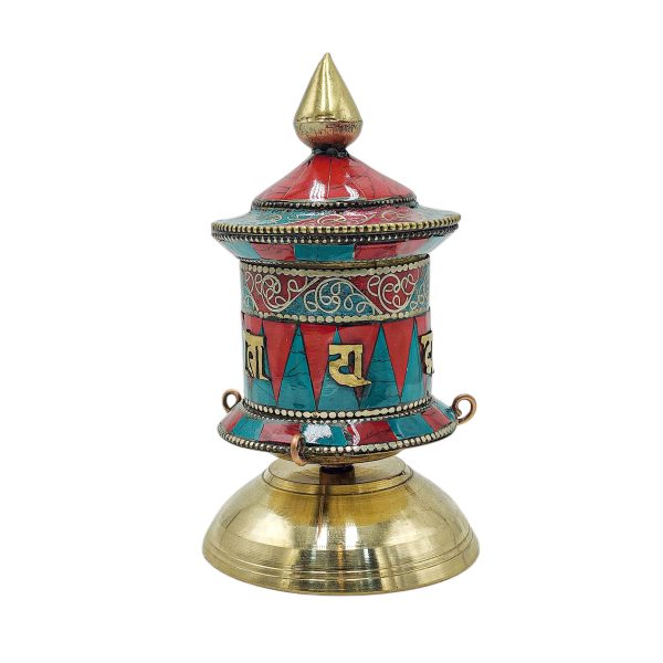 Buddhist Metal Prayer Wheel Table Top