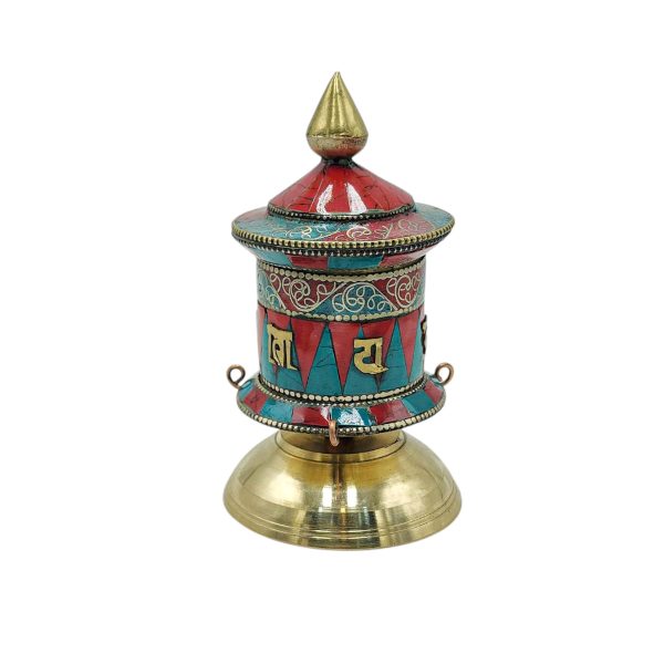 Buddhist Metal Prayer Wheel Table Top
