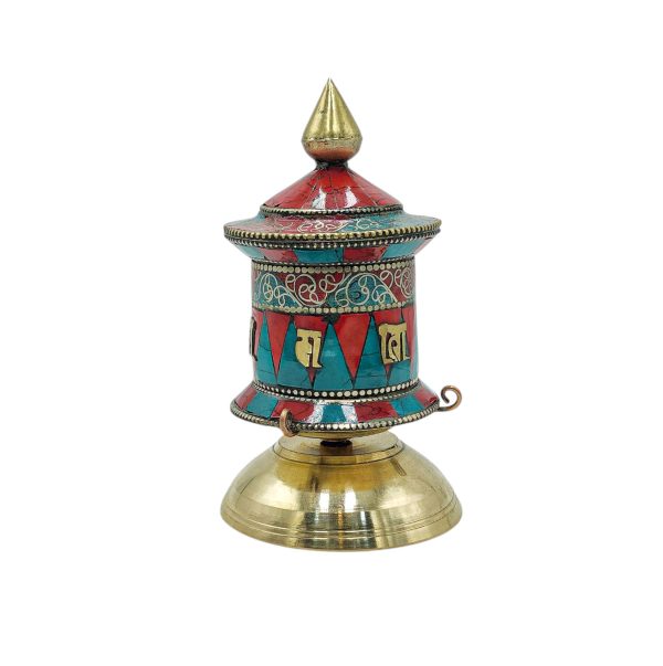 Buddhist Metal Prayer Wheel Table Top