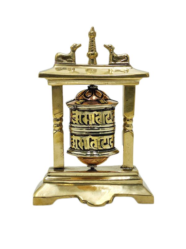 Buddhist Metal Prayer Wheel Table Top – OMPH