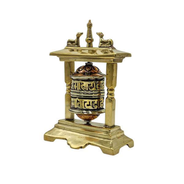Buddhist Metal Prayer Wheel Table Top – OMPH