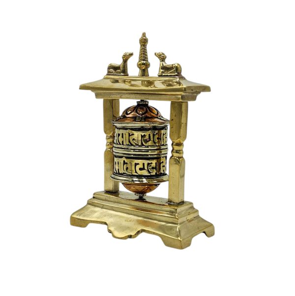 Buddhist Metal Prayer Wheel Table Top – OMPH
