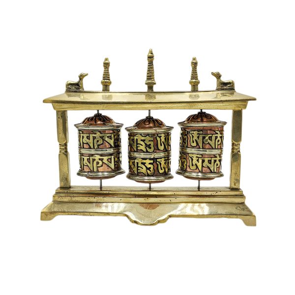 Buddhist Metal Prayer Wheel Table Top – OMPH