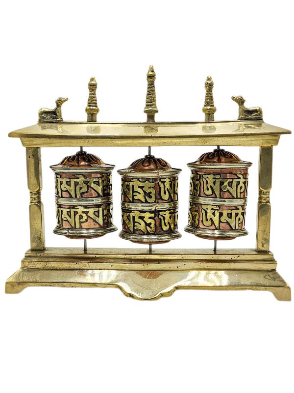 Buddhist Metal Prayer Wheel Table Top – OMPH