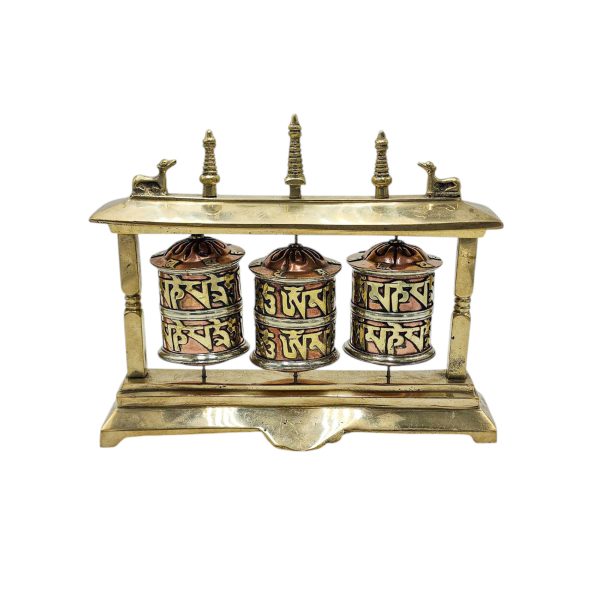 Buddhist Metal Prayer Wheel Table Top – OMPH