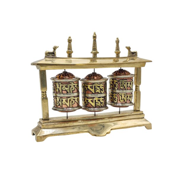 Buddhist Metal Prayer Wheel Table Top – OMPH