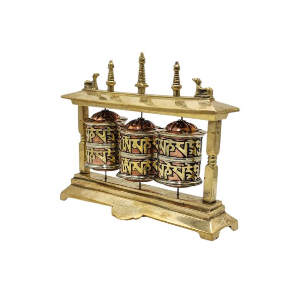 Buddhist Metal Prayer Wheel Table Top – OMPH