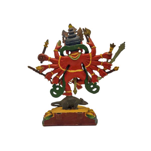 Ganesh Buddhist Handmade Statue – Thangka Color Finishing