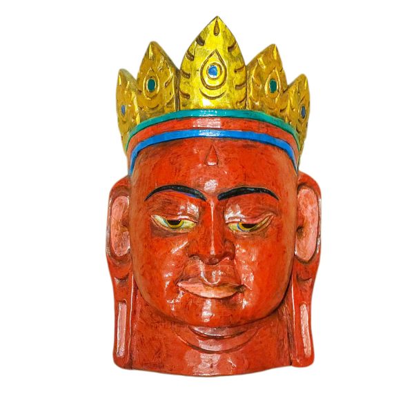 Padmasambhava – Handmade Wooden Mask Wall Hanging