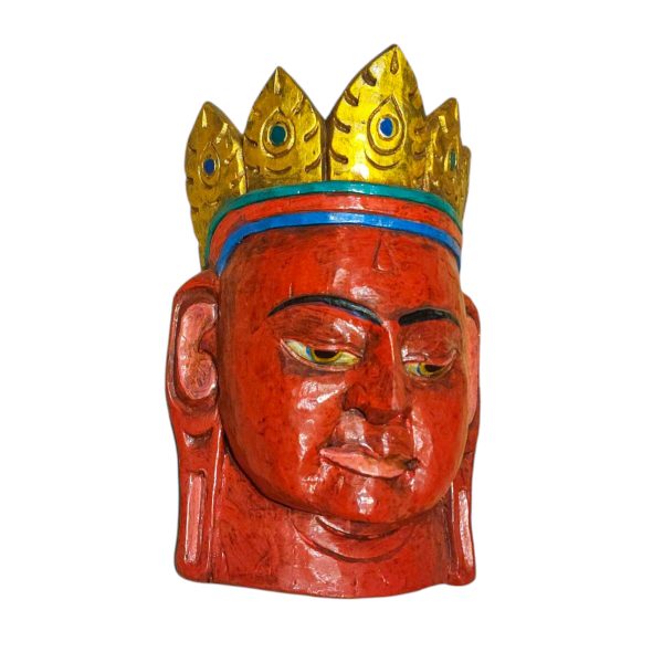 Padmasambhava – Handmade Wooden Mask Wall Hanging