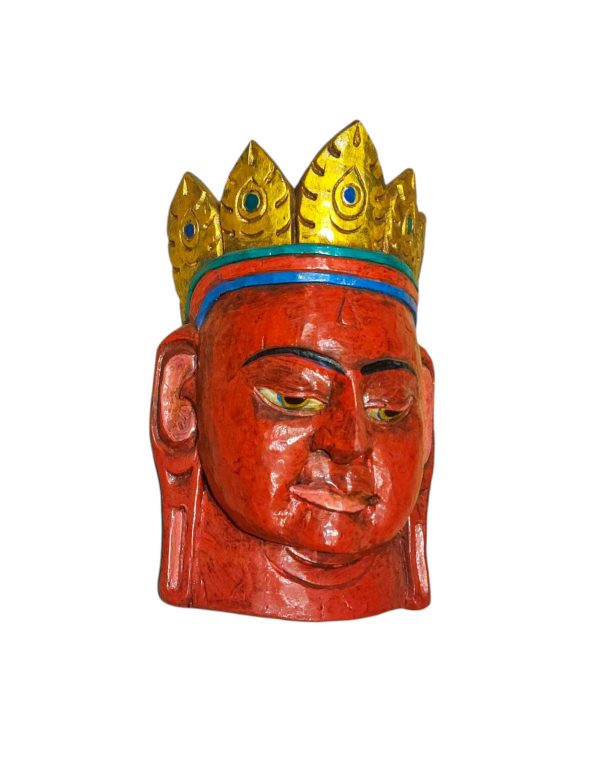Padmasambhava – Handmade Wooden Mask Wall Hanging