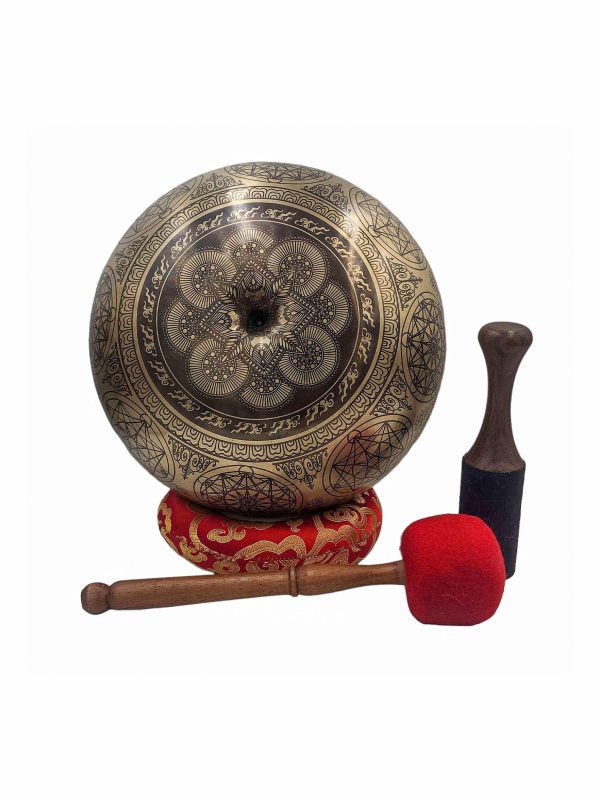 Buddhist Hand-Beaten Lingam Singing Bowl