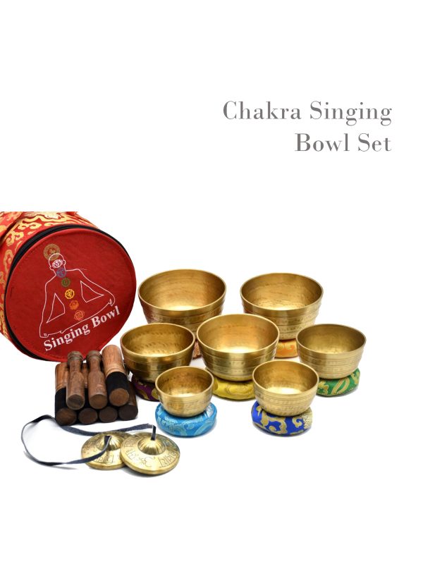 Chakra Singing Bowl Set with Tingsha – Complete Sound Healing Kit