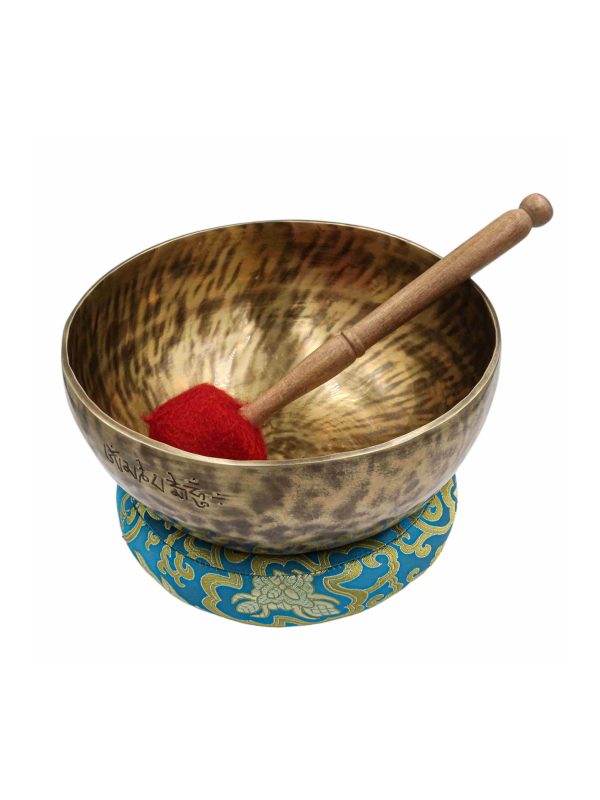 Seven Chakra Singing Bowl Set – Bronze with Full Moon Carving