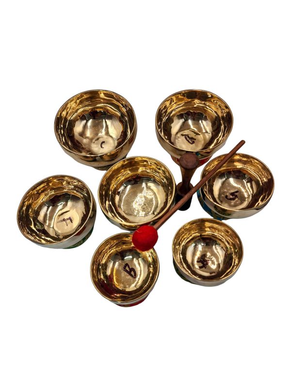 Seven Chakra Singing Bowl Set – Bronze with Glossy Finish