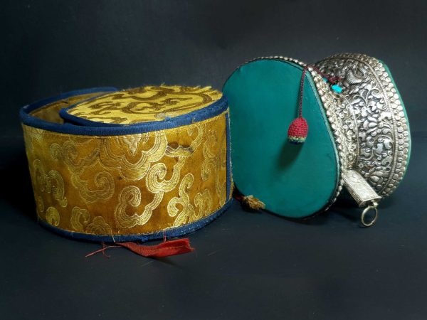 Tibetan Chöd Damaru Crystal with Real Silver