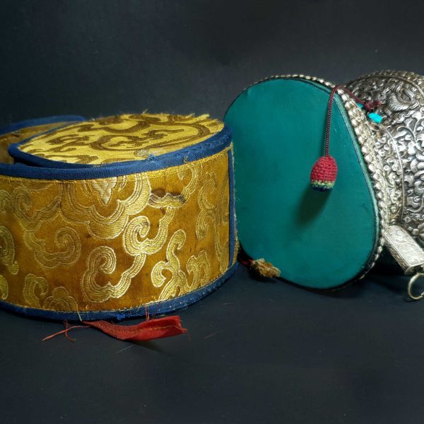 Tibetan Chöd Damaru Crystal with Real Silver