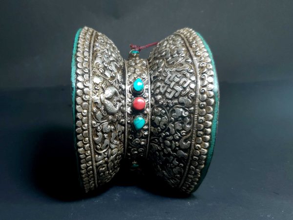 Tibetan Chöd Damaru Crystal with Real Silver