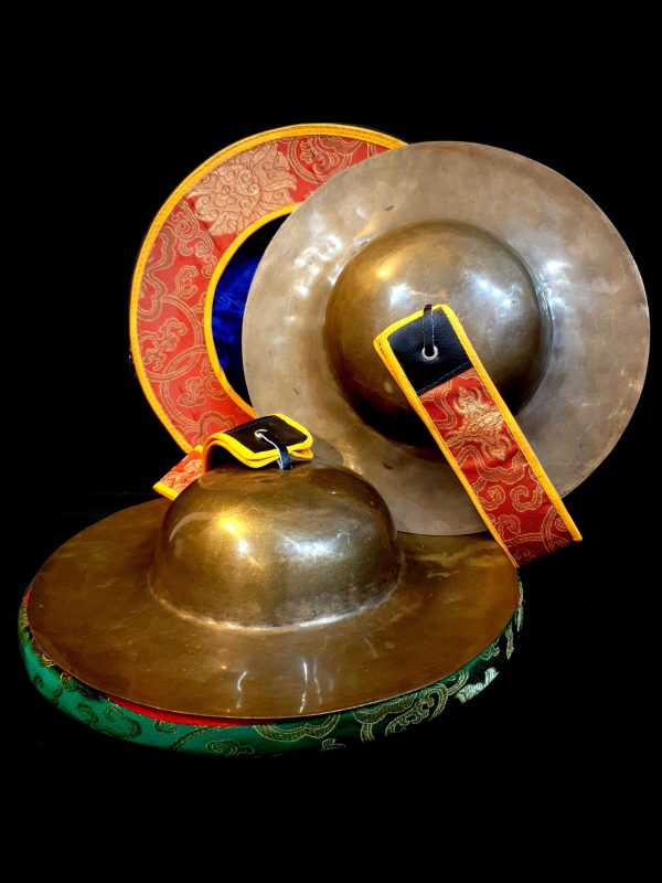 Nepali Traditional Musical Instrument – Jhymata (Large Cymbal) with Cover