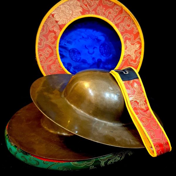 Nepali Traditional Musical Instrument – Jhymata (Large Cymbal) with Cover
