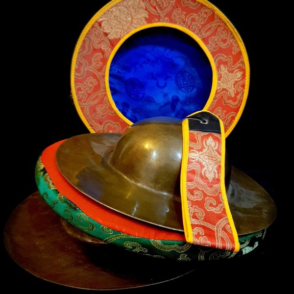 Nepali Traditional Musical Instrument – Jhymata (Large Cymbal) with Cover