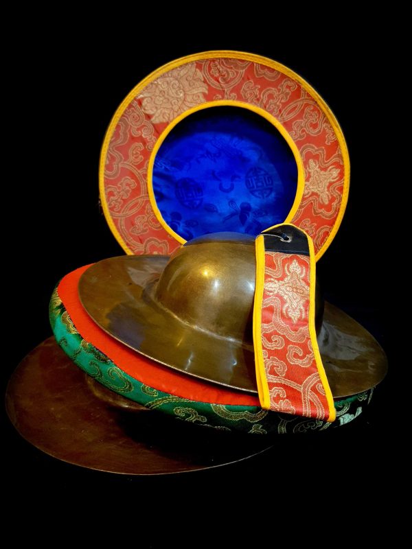 Nepali Traditional Musical Instrument – Jhymata (Large Cymbal) with Cover