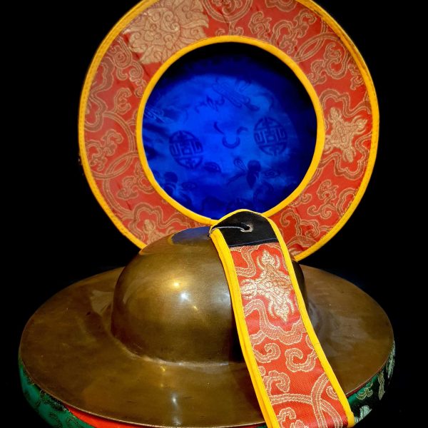 Nepali Traditional Musical Instrument – Jhymata (Large Cymbal) with Cover