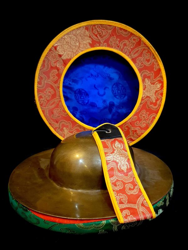 Nepali Traditional Musical Instrument – Jhymata (Large Cymbal) with Cover
