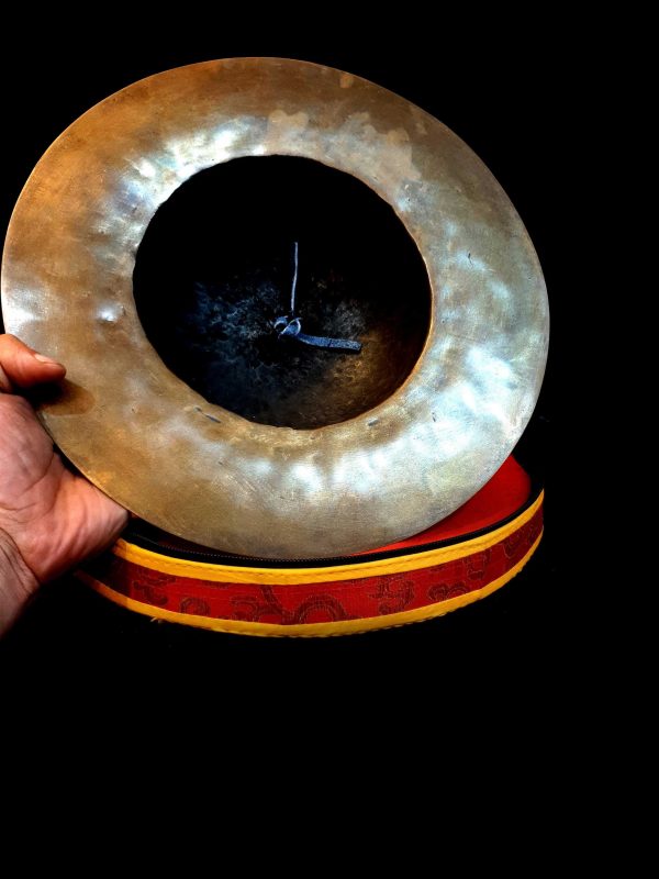 Nepali Traditional Musical Instrument – Jhymata (Large Cymbal) with Cover