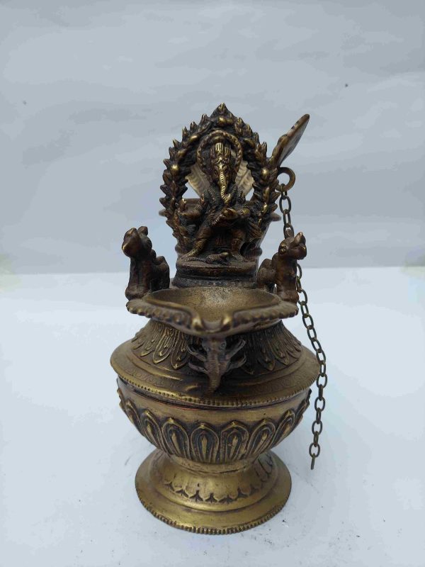 Miniature Statue of Ganesh Sukunda – Bronze Finishing