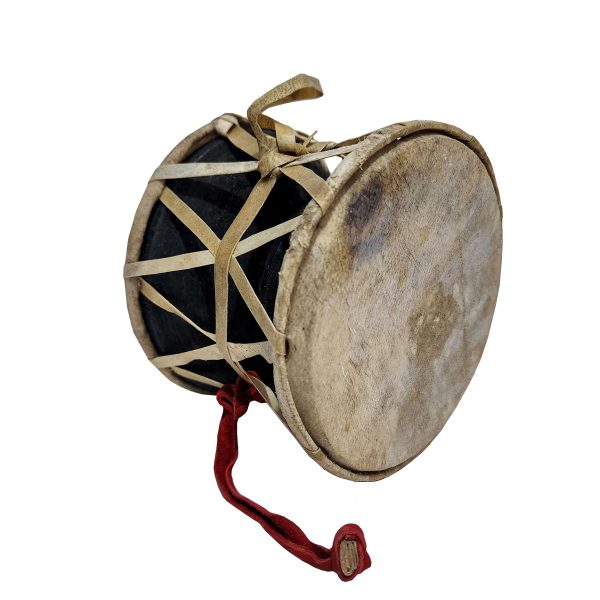 High Quality Nepali Folk Musical Instrument Damaru – Wooden Base