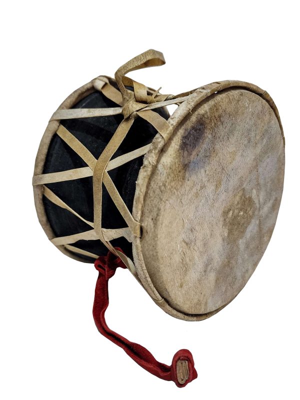 High Quality Nepali Folk Musical Instrument Damaru – Wooden Base