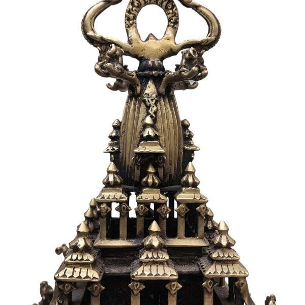 Traditional Handmade Oil Lamp of Krishna Temple with Ganesh Statue