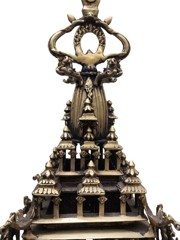 Traditional Handmade Oil Lamp of Krishna Temple with Ganesh Statue