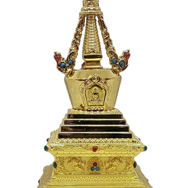 Stupa – Buddhist Statue with Stone Setting