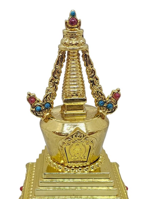 Stupa – Buddhist Statue with Stone Setting