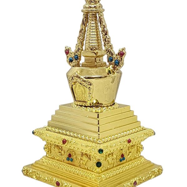 Stupa – Buddhist Statue with Stone Setting